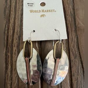 Silver and Gold tone earrings